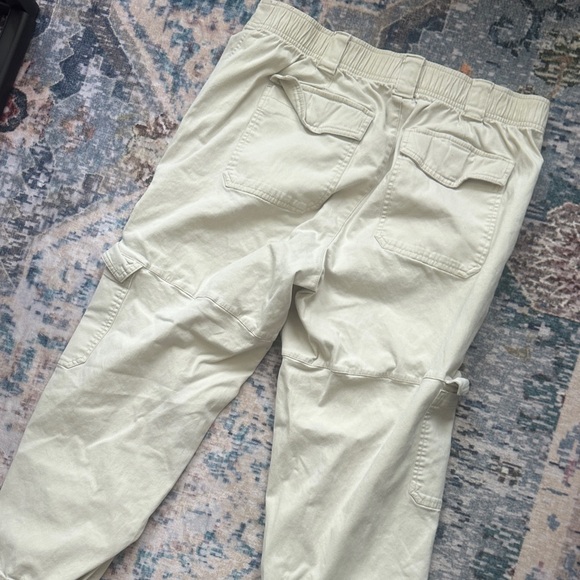 Men's Casual Cargo Pants - Cream - Picture 7 of 10